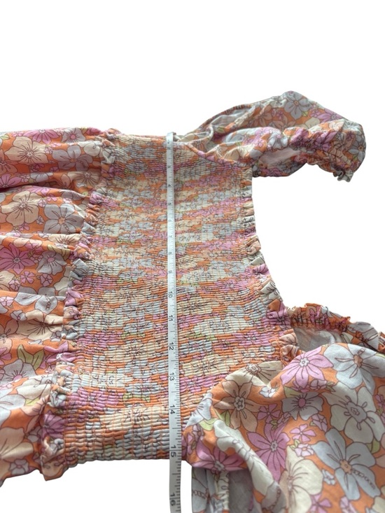 Aritzia Sunday Best Linen Blend Hadley Floral Puff Sleeve Babydoll Mini Dress XL - Picture 11 of 12